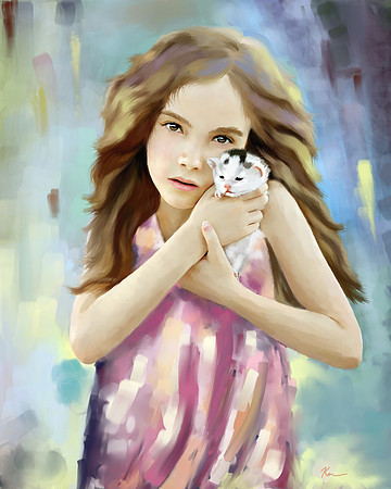 Bella With Rescue Kitty"