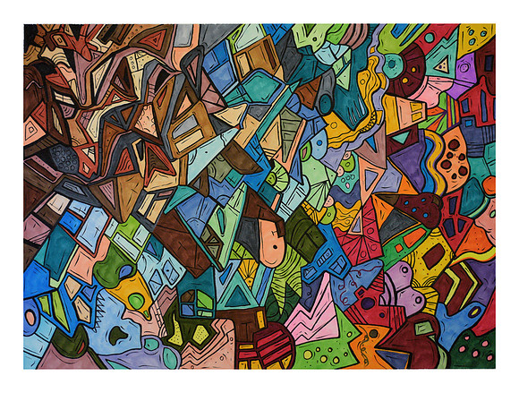 "City Life" 18x24 -Copic Markers- July 2017