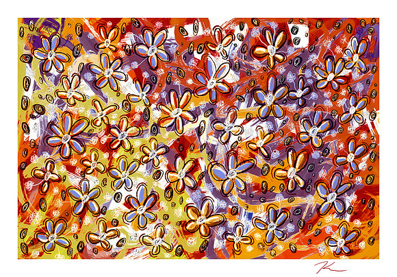 "Flower Party" 8- 2017  (C)Karen MacDuff Squires