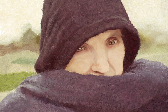 "Mother At The Park On A Cold Day"