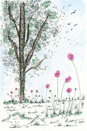 Flower Field -Watercolor- May 2019